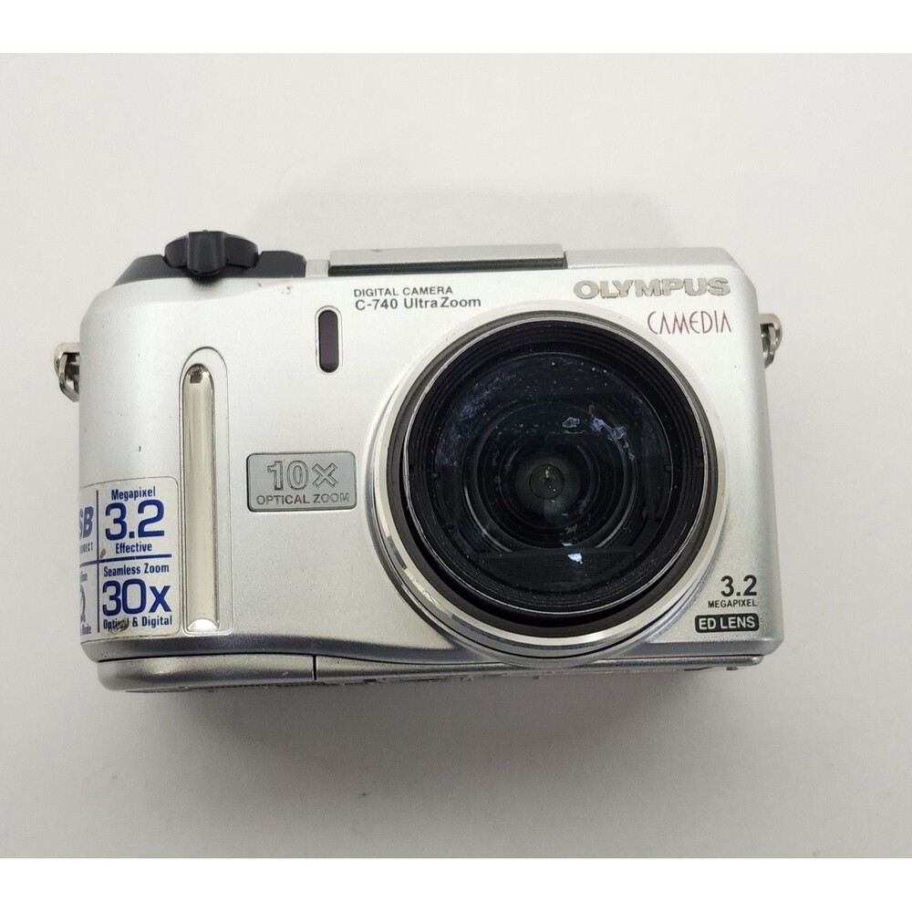 Olympus CAMEDIA C-740 Ultra Zoom Silver 3.2MP Digital Camera - 10x Optical Zoom
